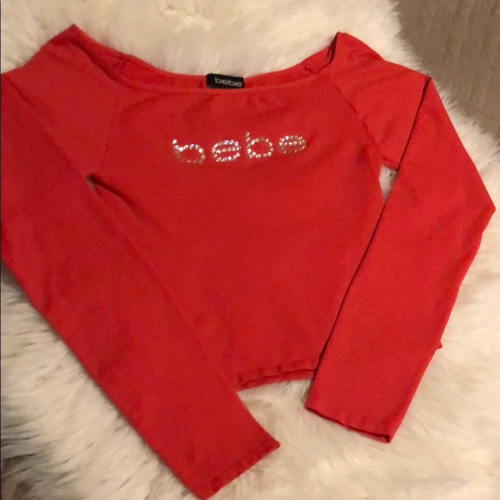 Bebe logo crop top